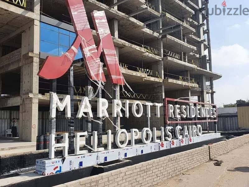 With a 30% discount on cash, I own a finished hotel apartment with air conditioners and a garage, with the services of the Marriott Hotel on Suez Road 2