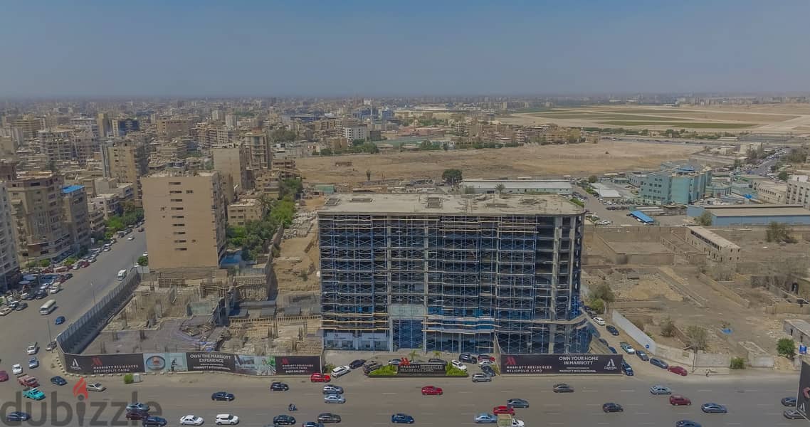 With a 30% discount on cash, I own a finished hotel apartment with air conditioners and a garage, with the services of the Marriott Hotel on Suez Road 3