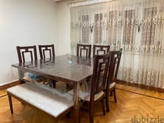 beech wood dining table with chairs for sale