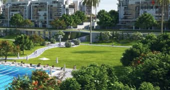 Apartment 185m, immediately available, semi-finished,facing north with a distinctive landscape view in Mountain View I City October, Club Park Phase