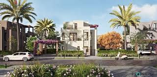villa 210meter+ 250meter garden, facing north , and future landscape view,  at  east elmostqbl city 3
