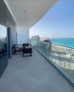 شقة باقل مقدم متشطبة open sea view استلام فوري بالتقسيط ع 7 سنين في العلمين downtown al alamein
