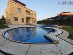 Luxury villa for sale in Madinaty, custom finish, fully completed, 4 bedrooms with a swimming pool, best view.