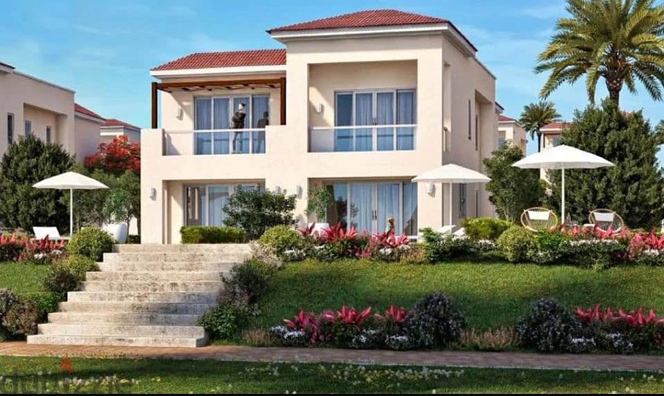 Villa for sale 233 m in installments, Down payment 1.8 million Lagoon View, Tilal East Compound, New Cairo, Fifth Settlement, next to Mountain View 26