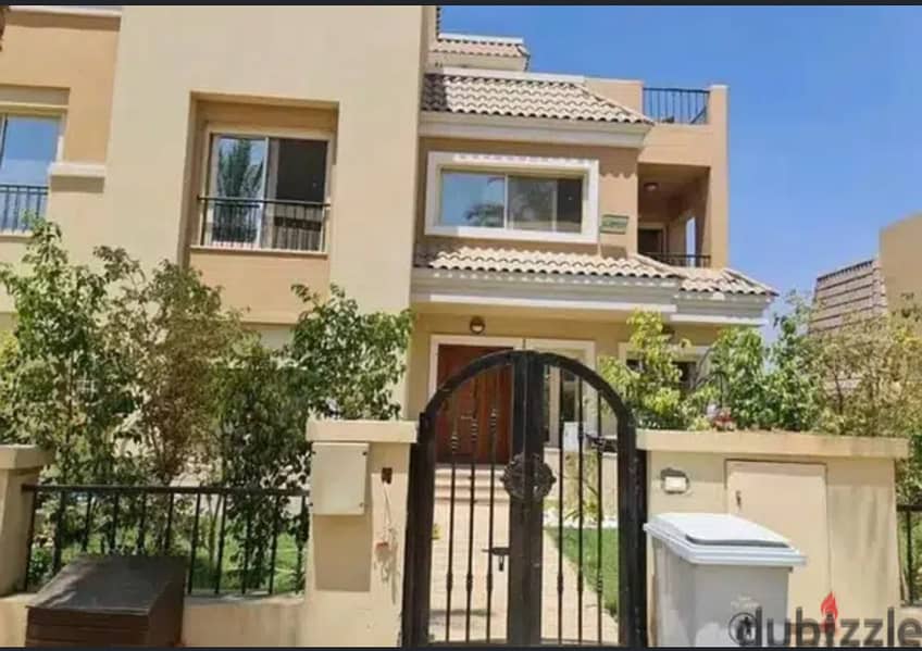 S villa for sale in Sarai Compound, New Cairo, corner 239 m, on the Suez Road directly next to Madinaty and Mountain View, 120% discount installments 6