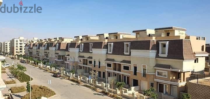 S villa for sale in Sarai Compound, New Cairo, corner 239 m, on the Suez Road directly next to Madinaty and Mountain View, 120% discount installments 11