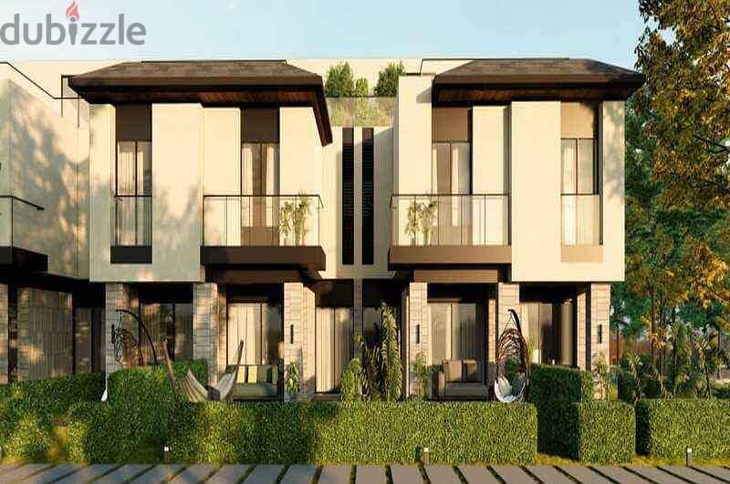 Stone villa, 295 m, for sale in Telal East Compound, Fifth Settlement, next to Mountain View and Palm Hills, New Cairo, installments 16