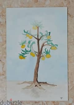 "a
yellow fruit tree".             شجرة فاكهة صفراء.