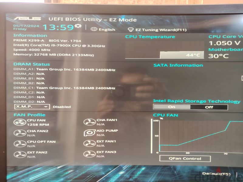 بندل أحترافي  i9 7900X 10core+2x16g+Asus X299 prime A motherboard 0
