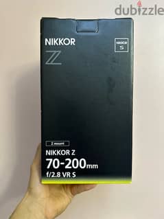 lens nikkor 70-200m s line f2.8 Z