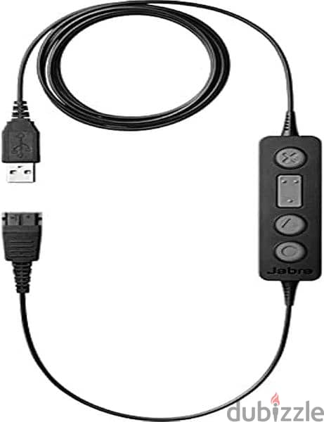 Jabra Link 260 USB Adapter for Corded QD Headset, Black 0