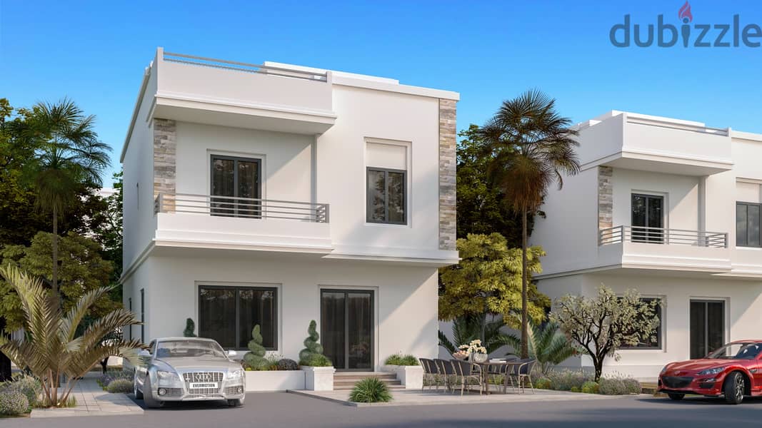 Twin house 198m at a bargain price with a 25% discount in LOVERS compound in the heart of New Zayed 0