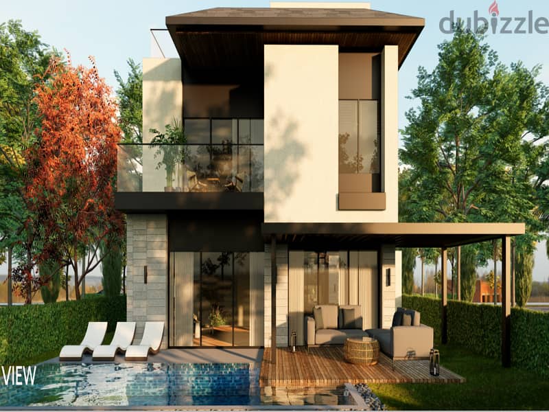 Sky Villa *Resale* in Telal East, with a roof area, first row, on the Lagoon 7