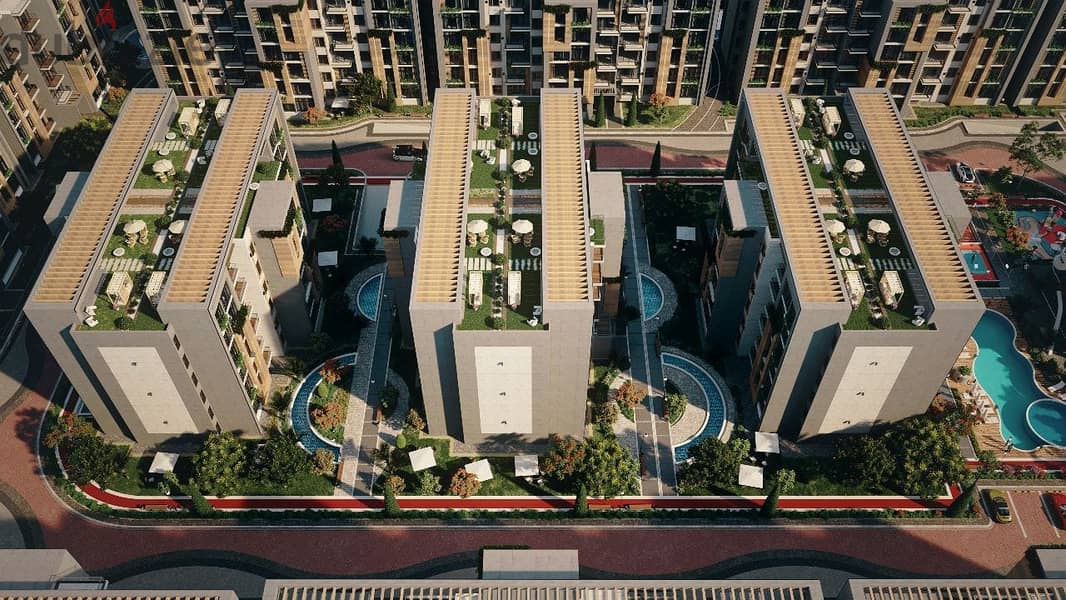 Own an apartment with only 10% down payment and equal installments systems in Valencia Compound in the heart of the Fifth Settlement 3