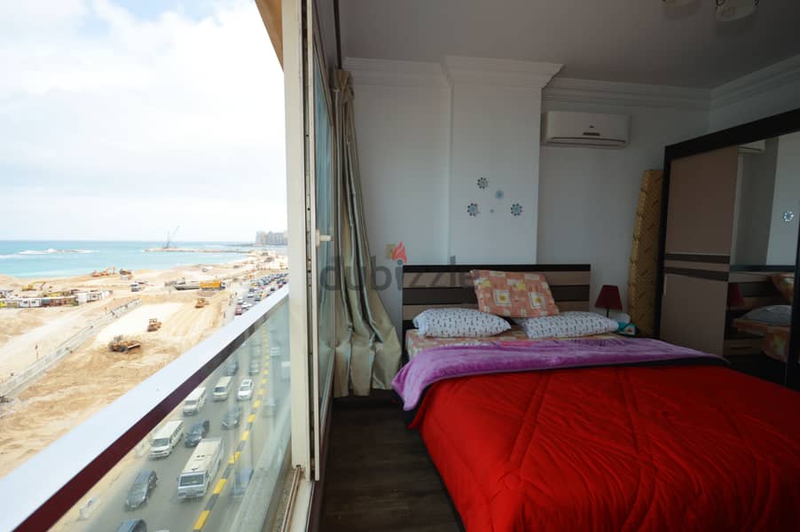 ​​Furnished apartment for rent - Al-Saraya (directly on the sea), area of ​​​​140 full meters 2