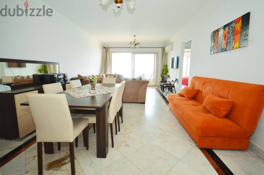 ​​Furnished apartment for rent - Al-Saraya (directly on the sea), area of ​​​​140 full meters 7