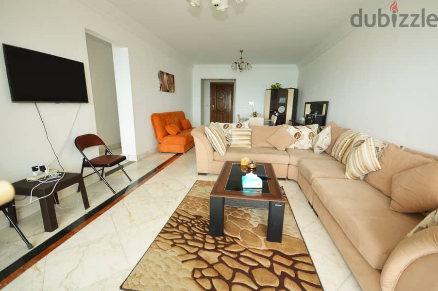 ​​Furnished apartment for rent - Al-Saraya (directly on the sea), area of ​​​​140 full meters 9