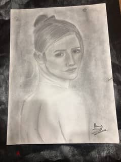 Emma Watson graphite drawing 0
