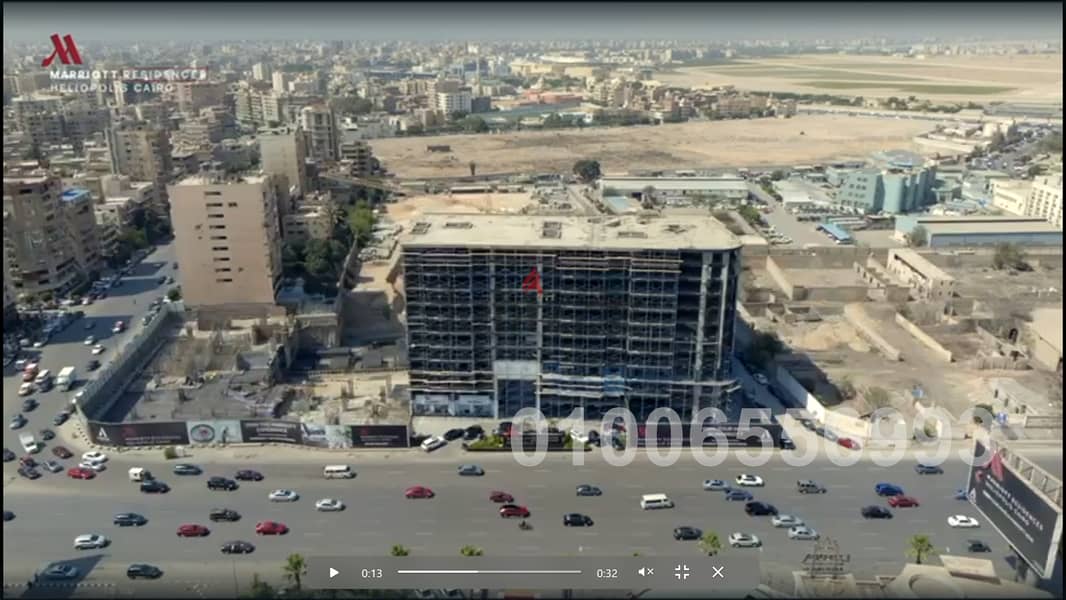 Fully finished hotel apartment with air conditioners and kitchen at the Marriott Hotel in Heliopolis, next to City Center Almaza 5