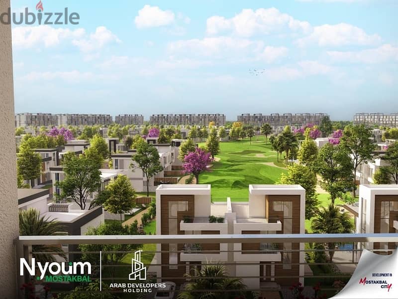 Apartment for sale directly on the golf course in Mostakbal City With only 2.5 % down payment - Special discount on cash 30% 9