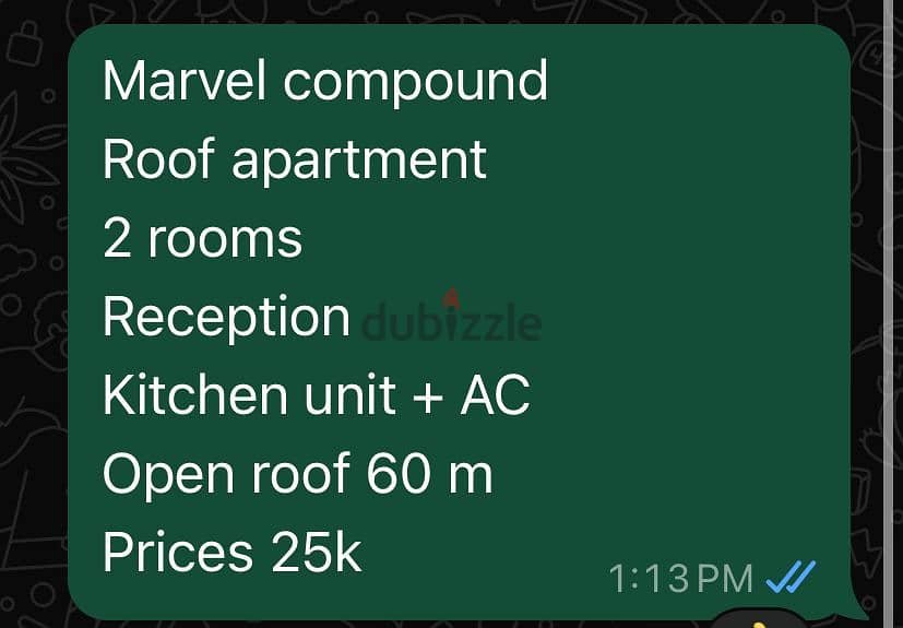 Apartment with roof for rent in marvel compound 7