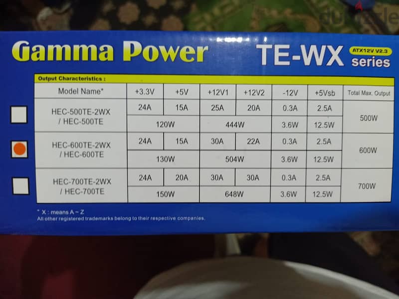 باور سبلاي 600 وات - Gamma TE-WX 3