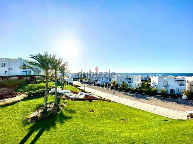 For sale, a chalet with a garden, two rooms, 107m, lagoon view and landscape in Mountain View Sidi Abdel Rahman,, PLA 7