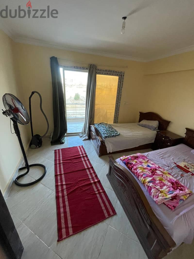 For rent fully finished and furnished apartment with AC`S, kitchen and kitchen applicance in Dar Misr Al Andalous New Cairo - دار مصر الاندلس التجمع 6