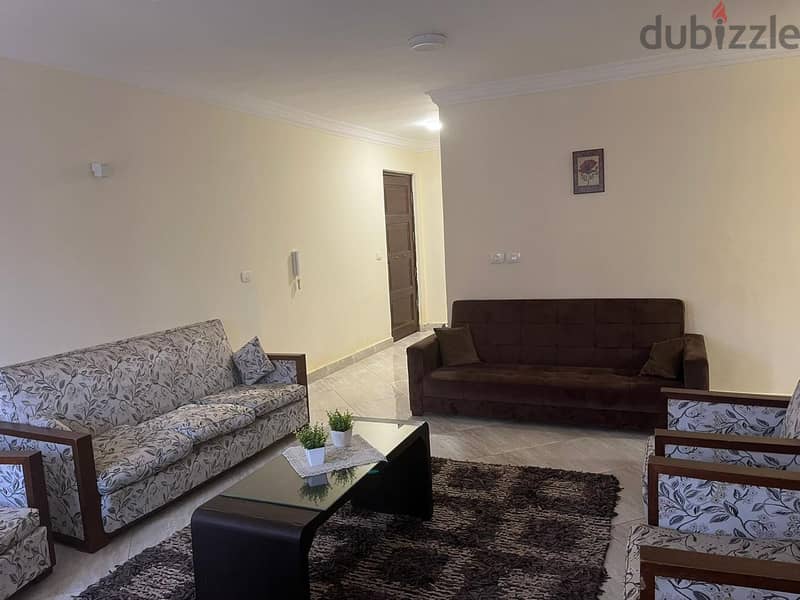 Apartment for rent 130 sqm, fully finished, air conditioners, kitchen and kitchen units in Dar Misr Kronfel, Fifth Settlement - دار مصر القرنفل التجمع 2