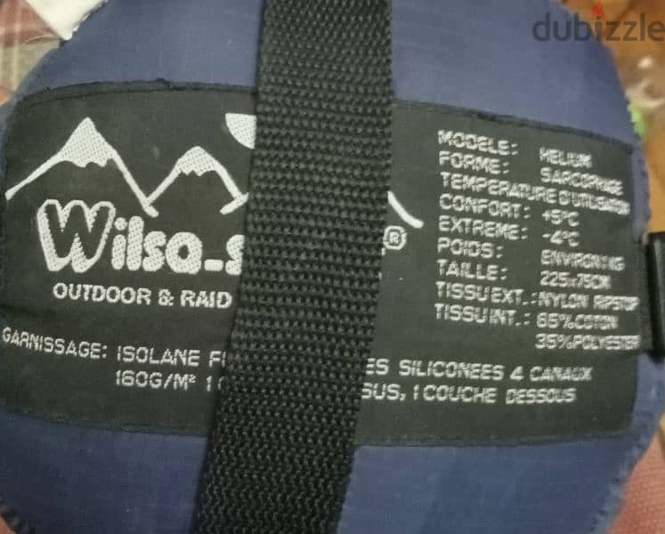 Wilsa sleeping bag used one time- same as new ويلسا سليبينج باج 1