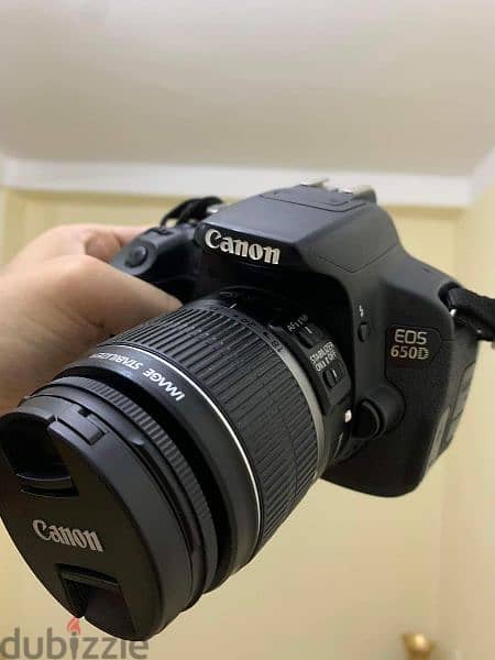 كاميرا canon 650d 
flh tt560 with trigger 
lens 18_55 mm stm 3