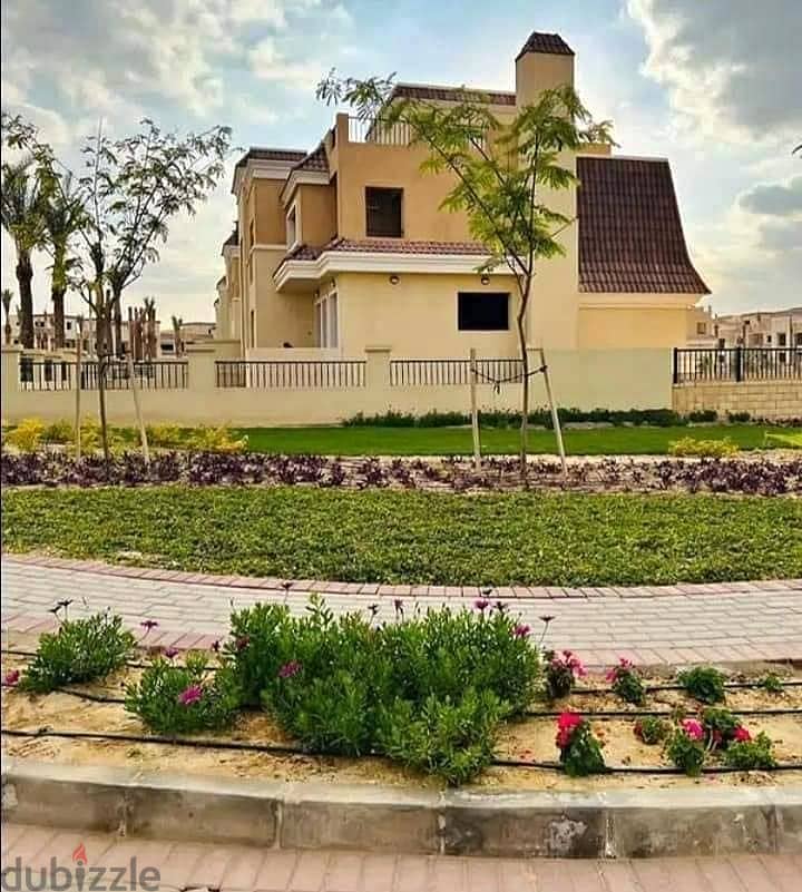 239 sqm villa for sale with a 42% cash discount and 8 years installments in Sarai Compound in front of Madinaty 7