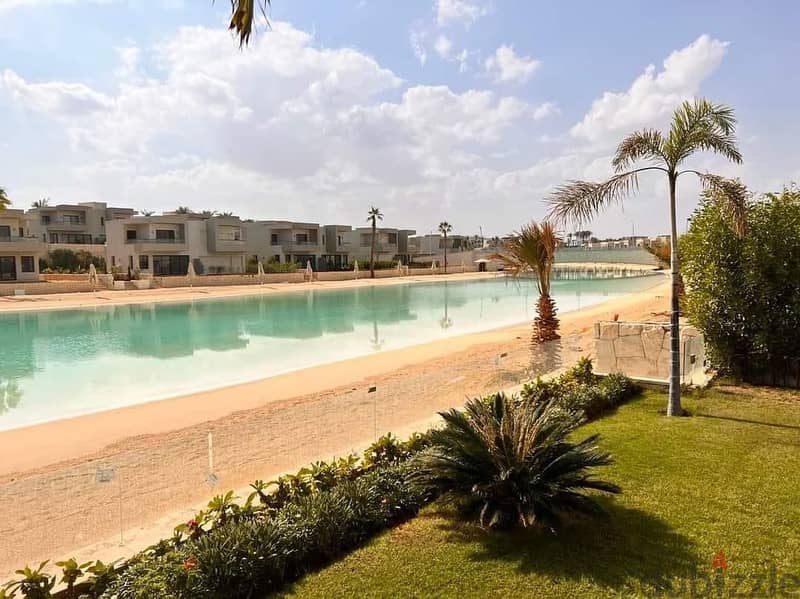 chalet for sale lagoon view in azha north coast - شالية للبيع 136 م اول صف علي الاجون في ازها الساحل الشمالي 2