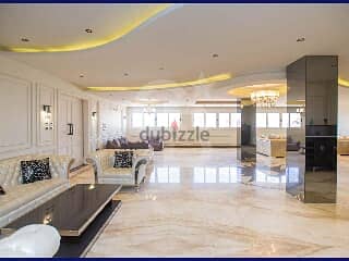 Hotel apartment for sale with very elegant furnishings on the Maadi Corniche in the most prestigious tower on the Corniche. Hotel service RTM 4