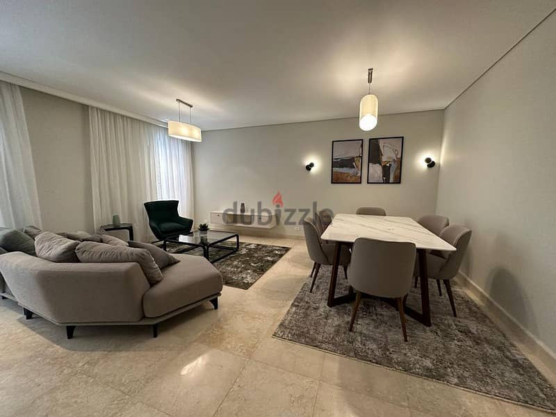 Apartment for sale, 3 rooms, luxurious finishing, with a 10% down payment, directly on Teseen Street, in the Fifth Settlement 14