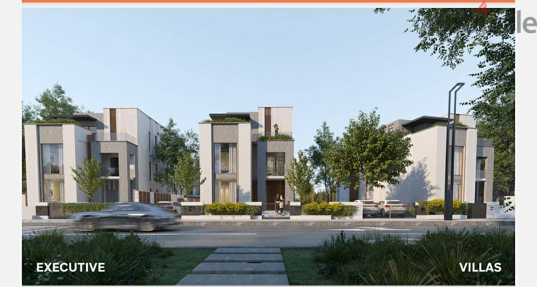 Townhouse, 266 square meters, net, directly in front of Hyde Park, on the southern 90th, Fifth Settlement, with a 5% down payment and payment over 8 y 2