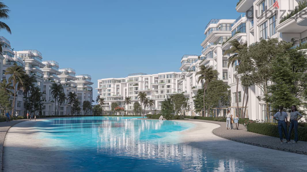 121 sqm apartment in Garden View, on the water feature and tourist promenade, next to the services area, in installments. 6