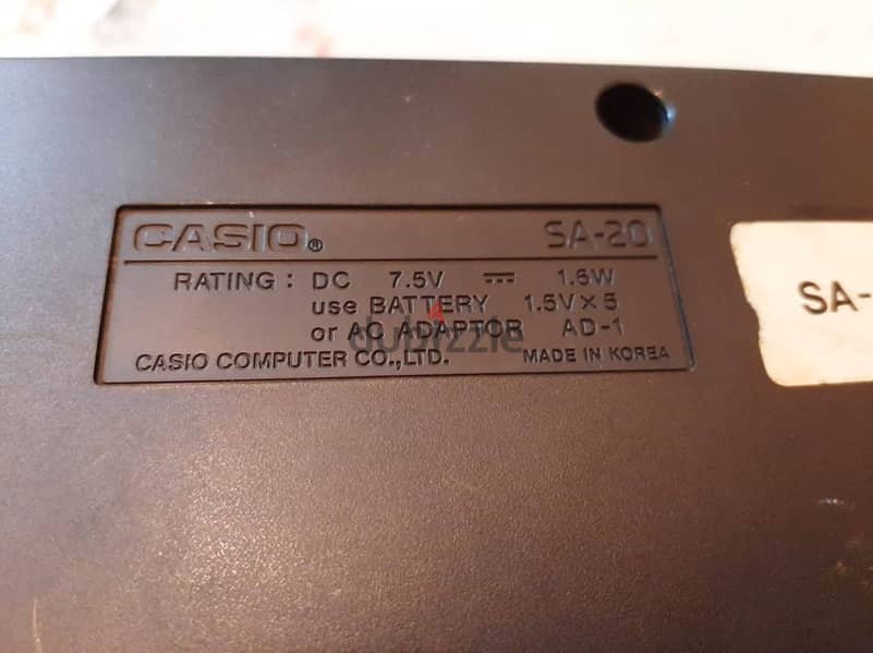 أورج CASIO كوري أصلي أكثر من 100 ايقاع وأله موسيقية مدمجة . 32 مفتاح 6