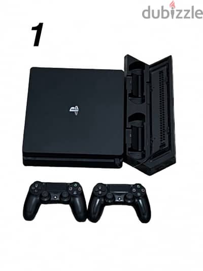 PS4 SLIM 1TB و جميع الإكسسوارات