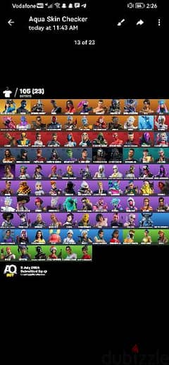 fortnite acount about 120 skins and works pc only