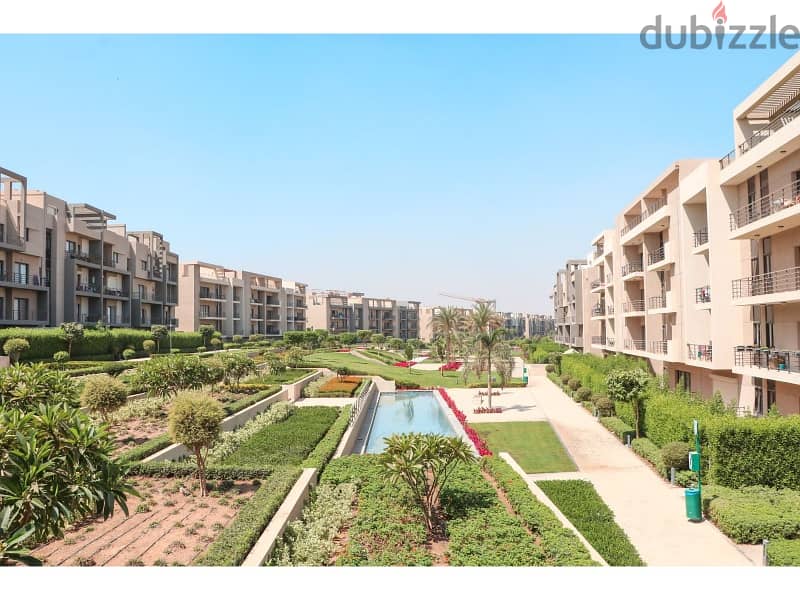 With the lowest down payment, apartment 177m with garden 105m for sale,fully finished installments till 2030, with a prime view, fifth square marasem 8