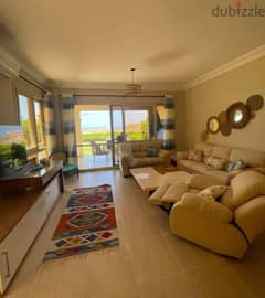 Fully finished 3-room chalet on the sea for sale with 420,000 down payment and installments over 8 years in Telal, telal shores eklSokhna