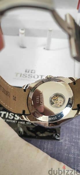 ساعة تيسوت اوتوماتيك سويسري اصلي استخداممرات قليله بالعلبه والكتالوجات 2