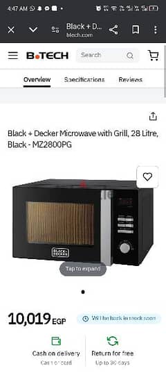 black and decker microwave