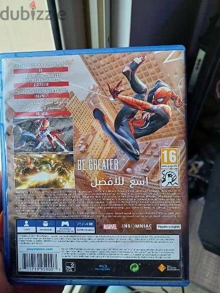 spider man PS4 used  للبيع. حاله ممتازه جدا 1