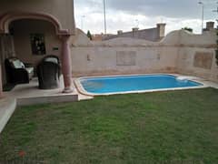 Villa for rent in the Fifth Settlement, 600 msq, with a swimming pool