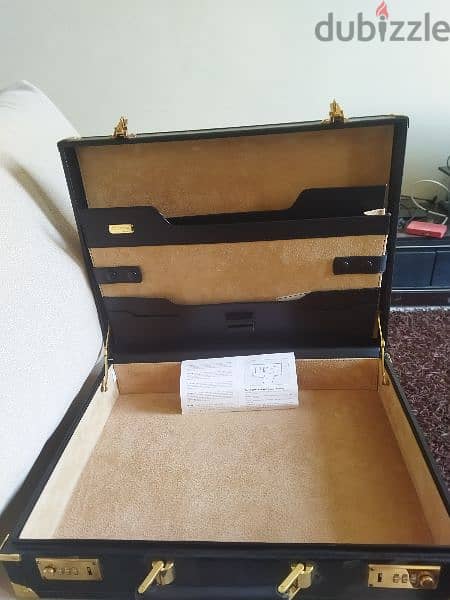 S. T. Dupont Black Leather Briefcase 0