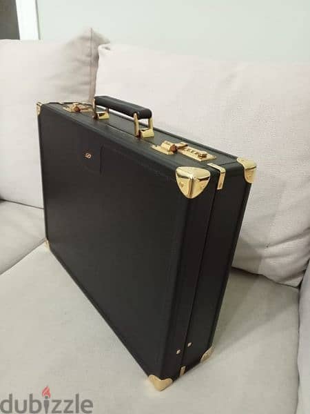 S. T. Dupont Black Leather Briefcase 3