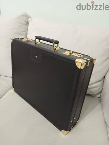 S. T. Dupont Black Leather Briefcase 4