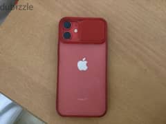iPhone 12 mini red phone case with a sliding camera cover